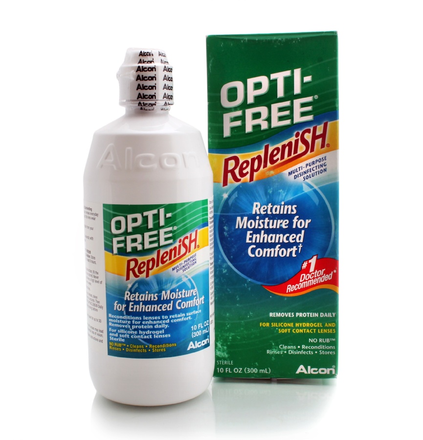 Многоцелевой раствор с контейнером Opti-Free Replenish, 300 мл.